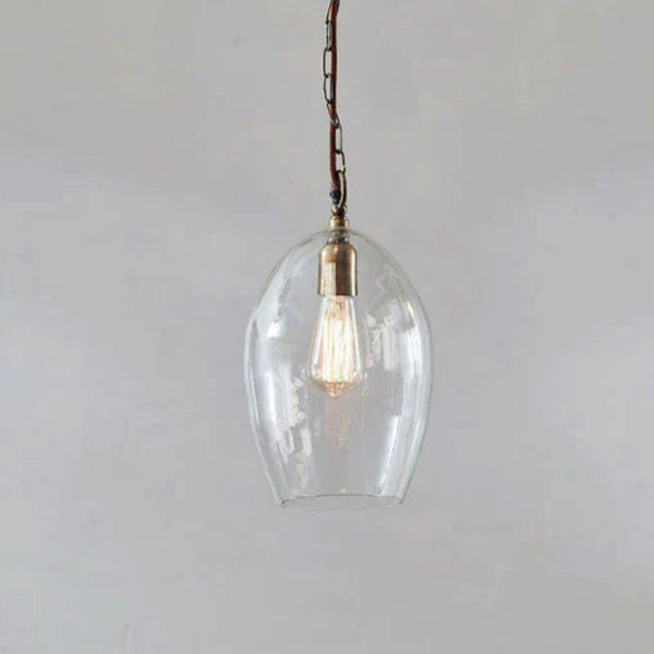 Otoro Small Oval Recycled Clear Glass Pendant