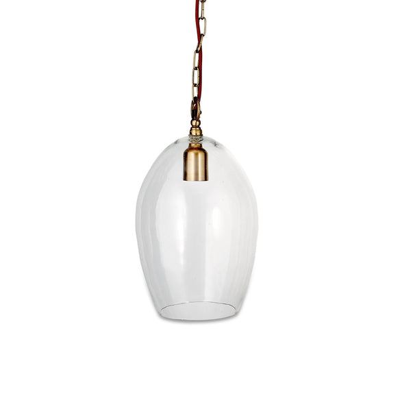 Otoro Small Oval Recycled Clear Glass Pendant