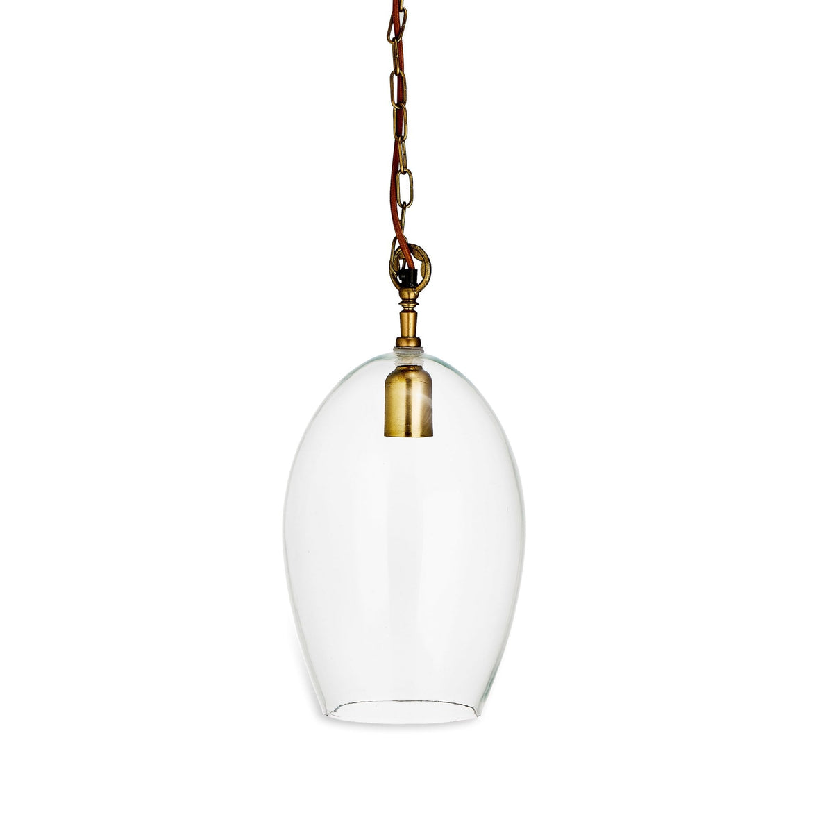 Otoro Small Oval Recycled Clear Glass Pendant
