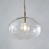 Otoro Large Round Recycled Clear Glass Pendant