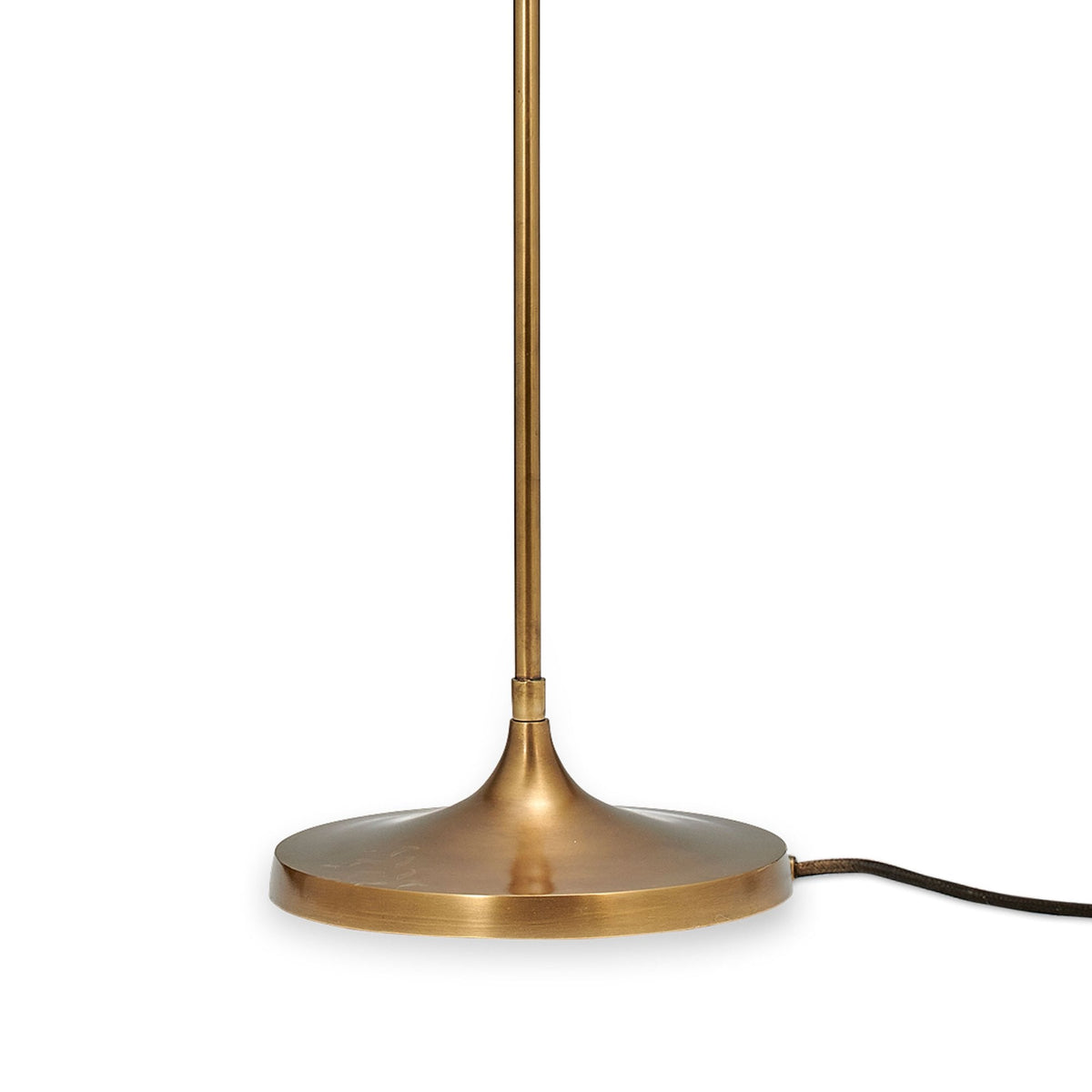 Mulia Antique Brass Floor Lamp with Clear Glass Shade