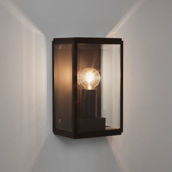 Homefield 130 Exterior IP44 Black Wall Light