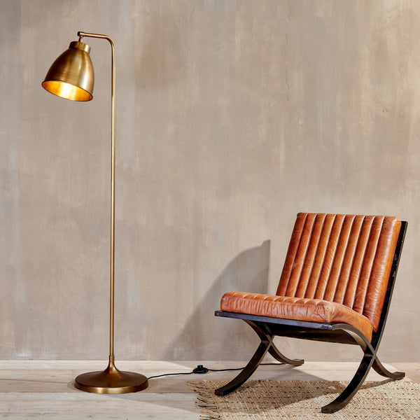 Muturi Floor Solid Brass Lamp with an Antique Finish