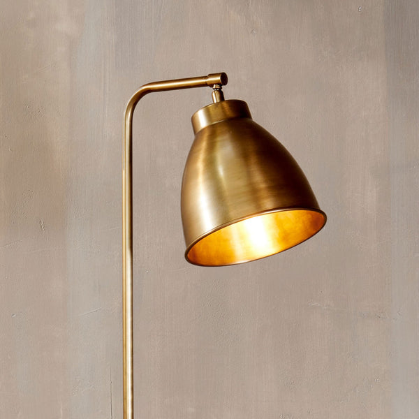 Muturi Floor Solid Brass Lamp with an Antique Finish