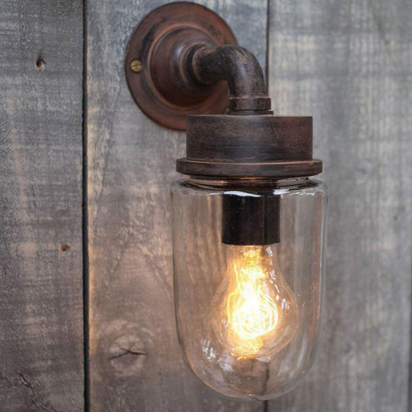 Ngari IP44 Outdoor Wall Light in Rust Finish