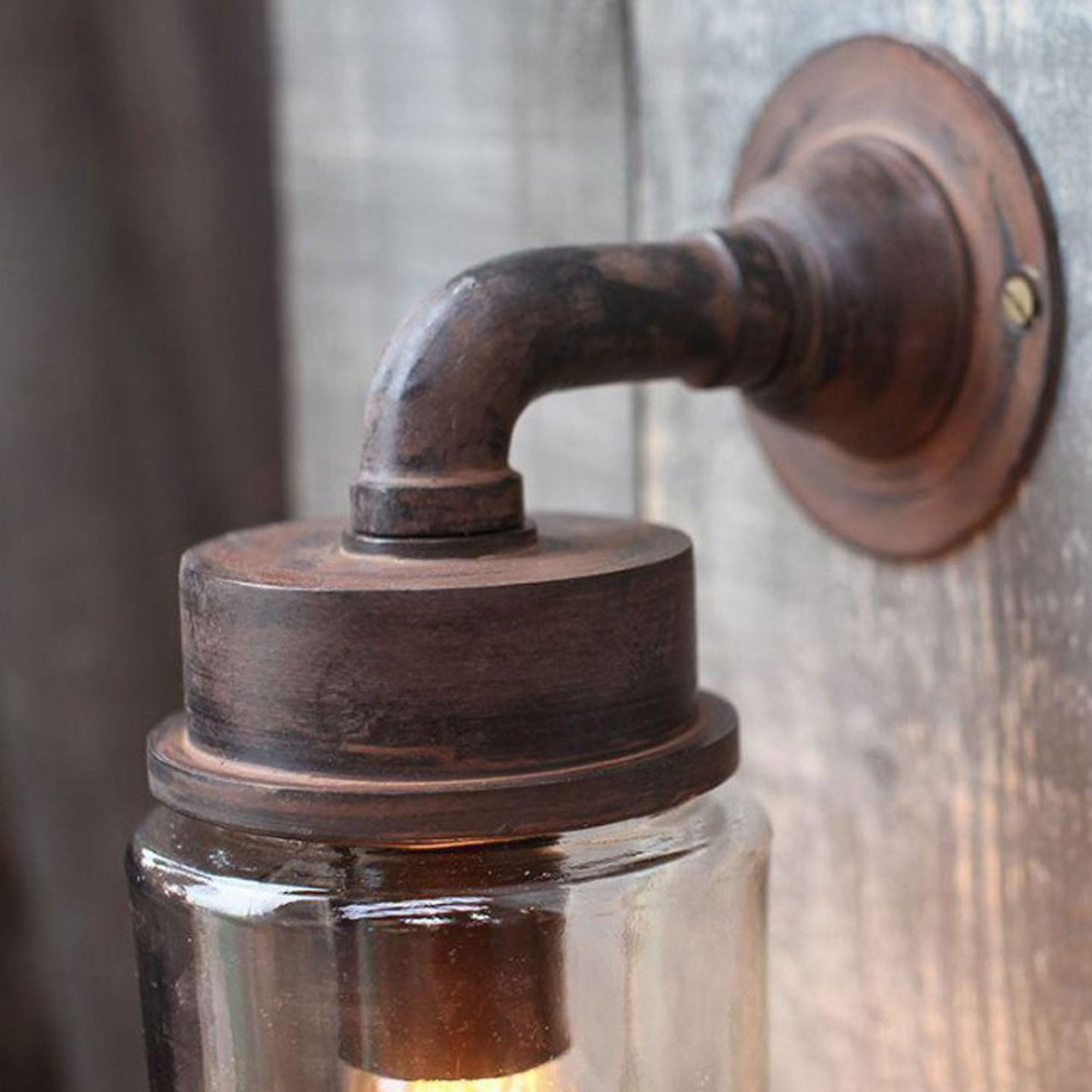 Ngari IP44 Outdoor Wall Light in Rust Finish