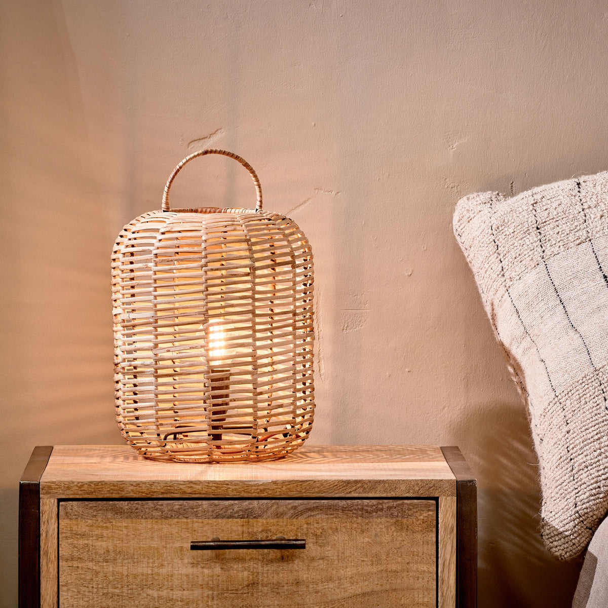 Noko Extra Small Natural Rattan Table Lamp