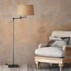 Kara Iron Swing Arm Floor Lamp Base in Aged Bronze