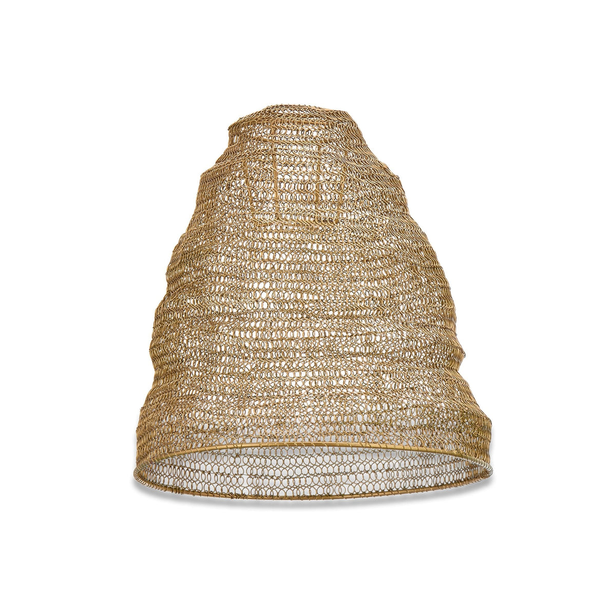 Jatani Small Oval Wire Wire Lampshade In Antique Brass