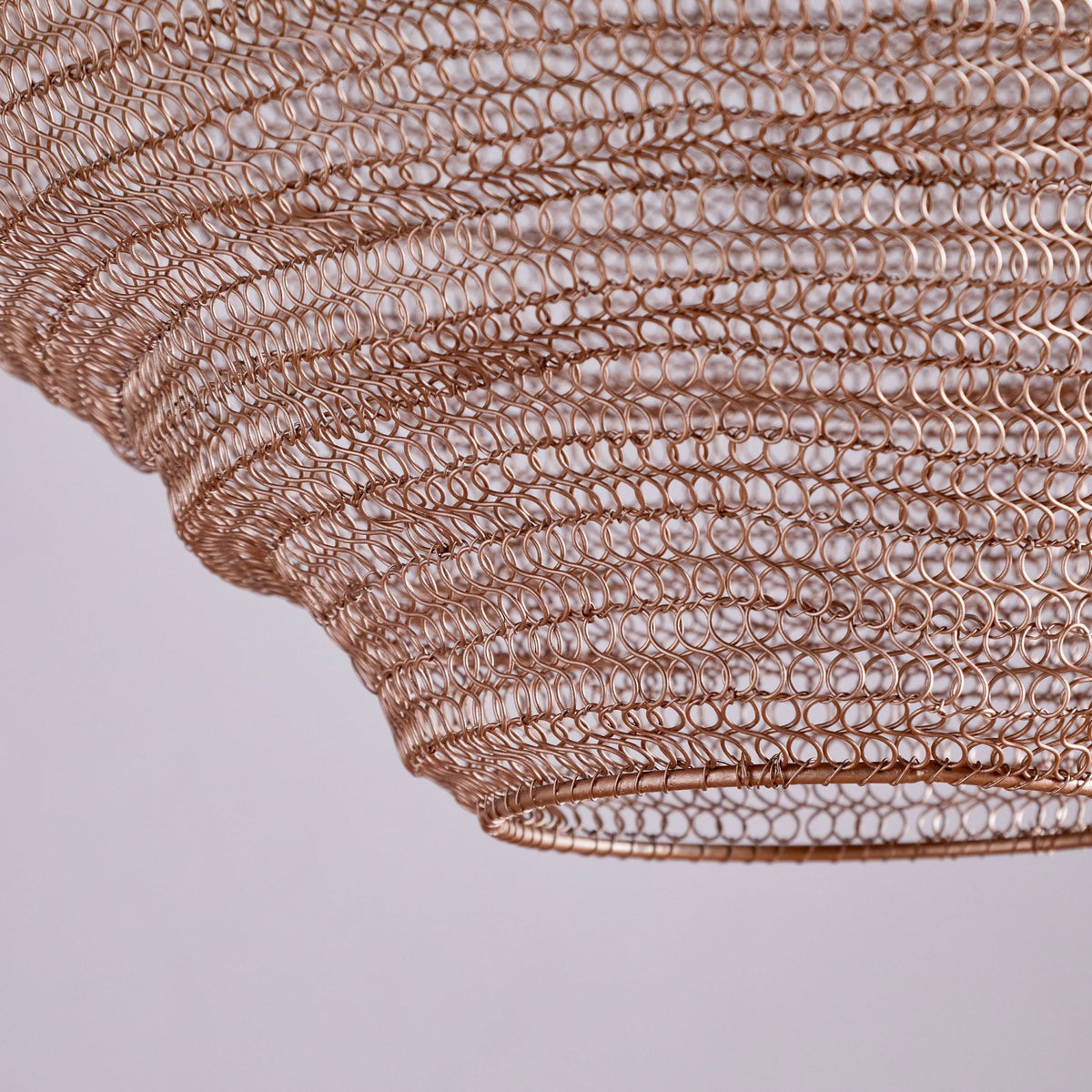 Mukuni Small Organic Shaped Wire Lampshade in Brass