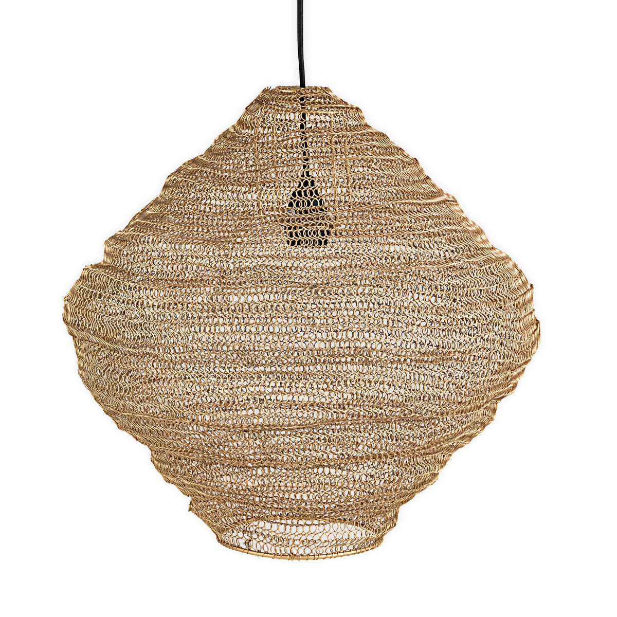 Mukuni Small Organic Shaped Wire Lampshade in Brass