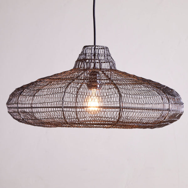 Mukuni Organic Oval Wire Lampshade in Black Bronze