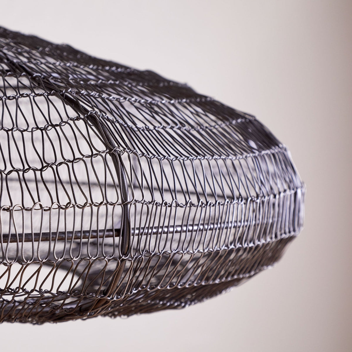 Mukuni Organic Oval Wire Lampshade in Black Bronze