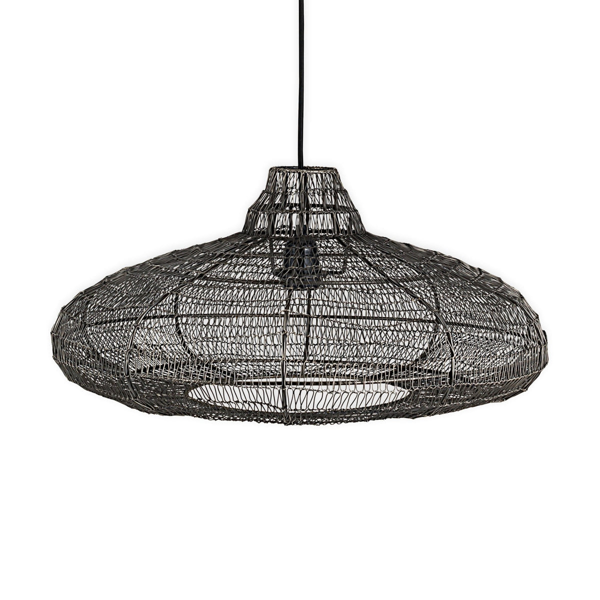 Mukuni Organic Oval Wire Lampshade in Black Bronze