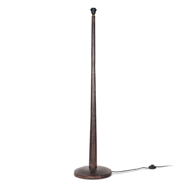 Sahar Mango Wood Floor Lamp Base In Dark Stain Finish