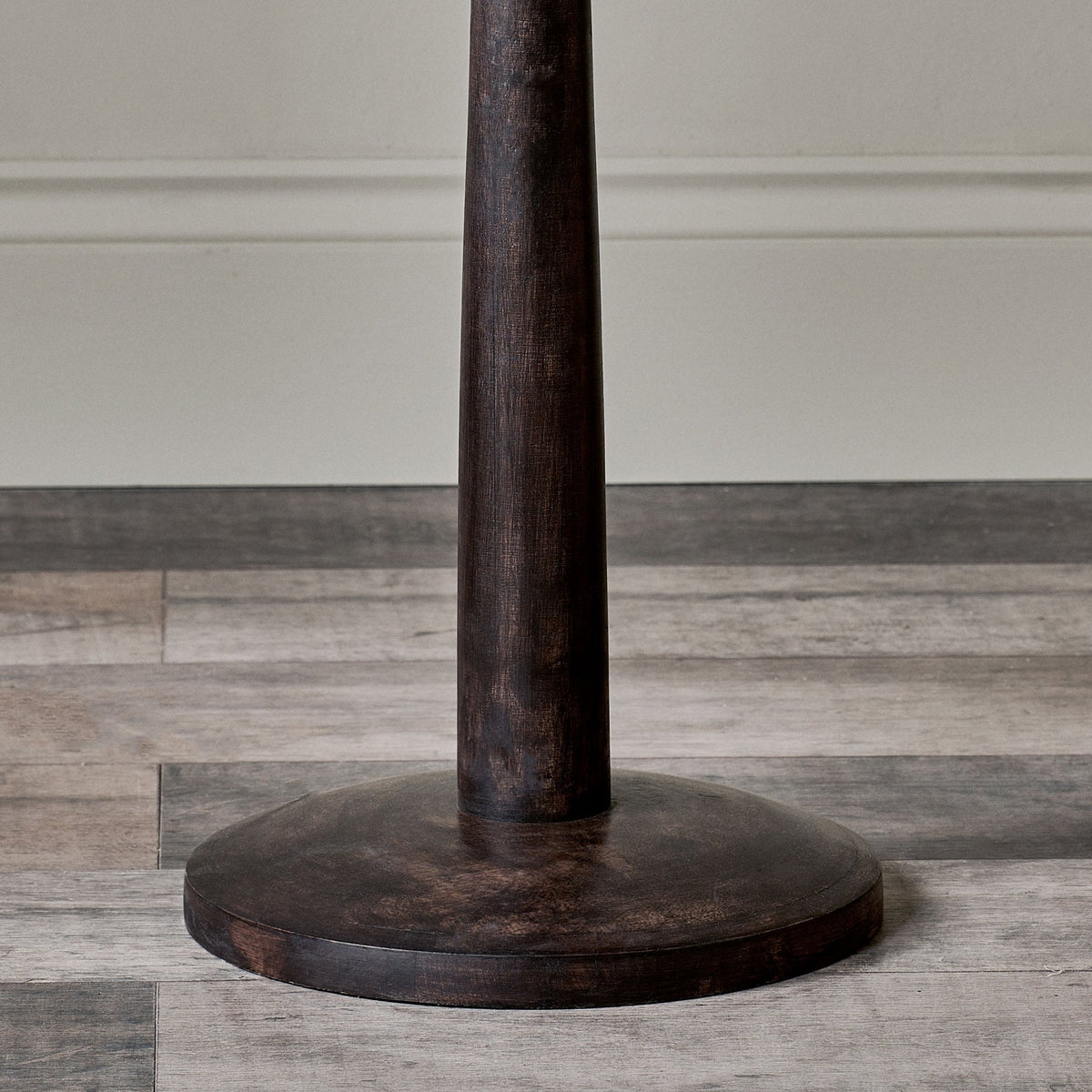 Sahar Mango Wood Floor Lamp Base In Dark Stain Finish
