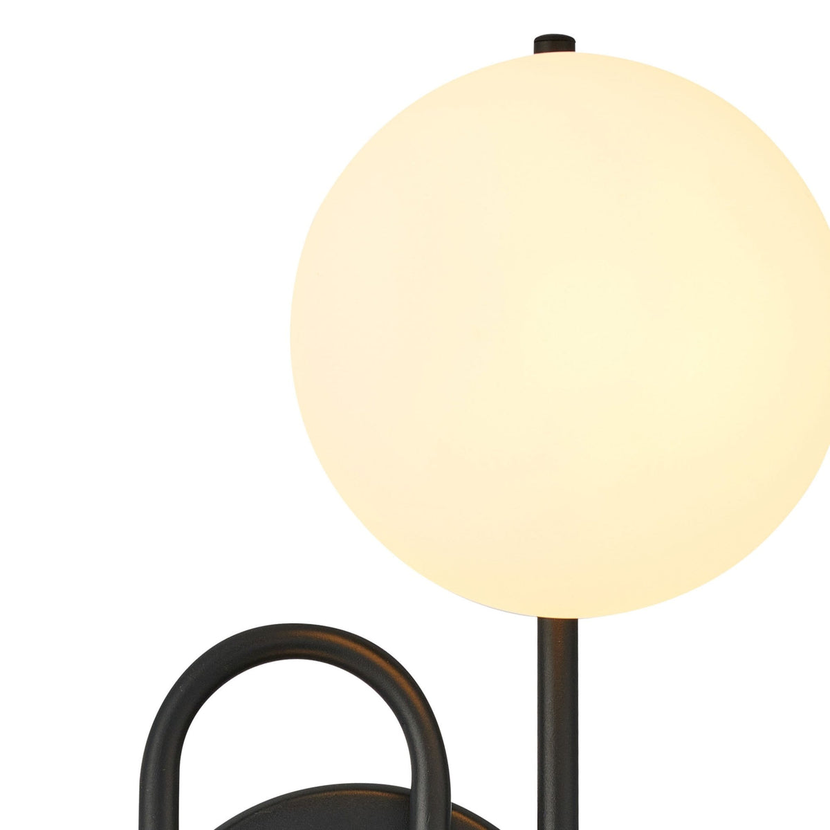 Montrose IP44 Twin Lamp Wall Light in Satin Black with Opal Glass Shades