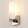 Rosyth Pull Cord Switched IP44 Single Wall Light in Polished Nickel with Opal Glass Diffuser