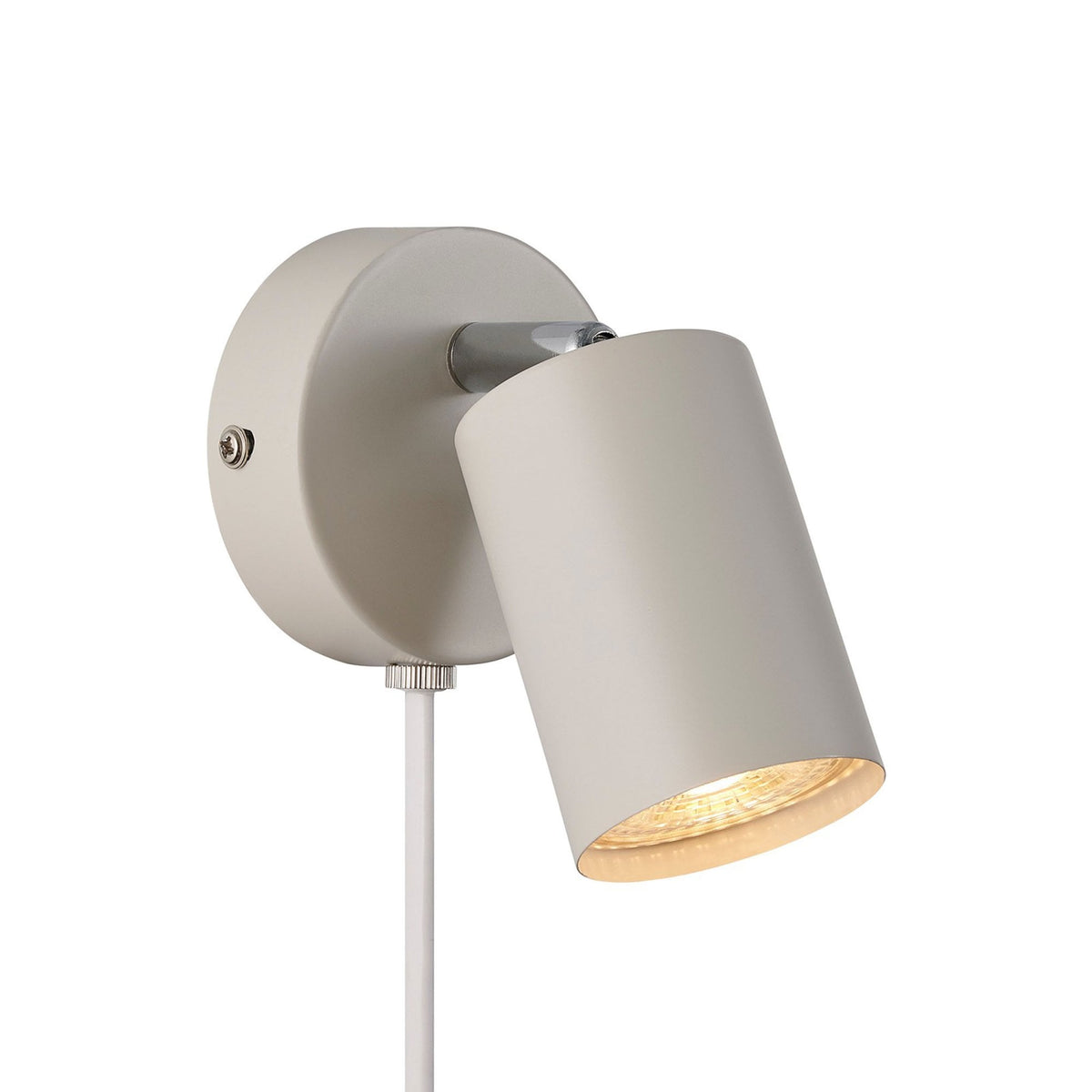 Explore Plugged Adjustable Wall Spotlight In Beige