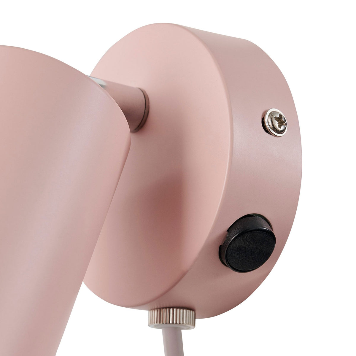 Explore Plugged Adjustable Wall Spotlight In Dusty Pink