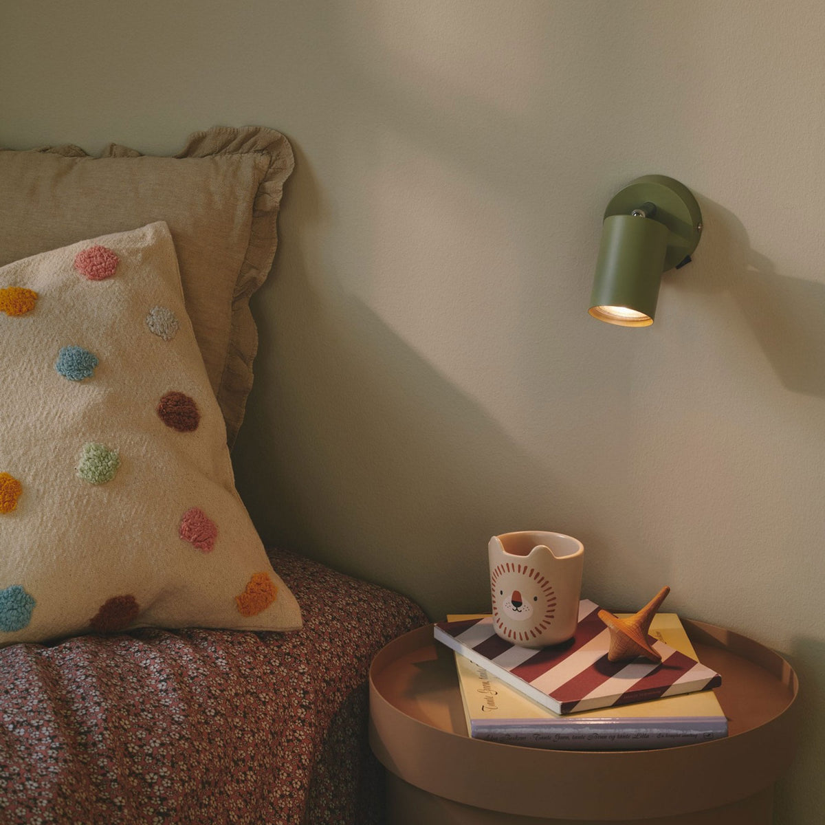 Explore Plugged Adjustable Wall Spotlight In Green