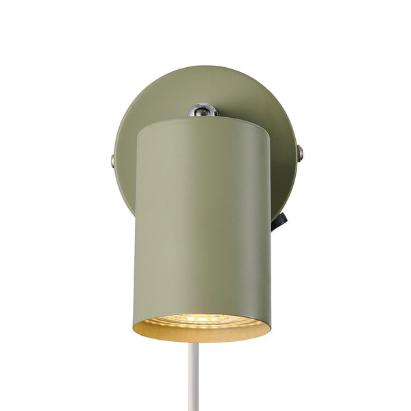 Explore Plugged Adjustable Wall Spotlight In Green