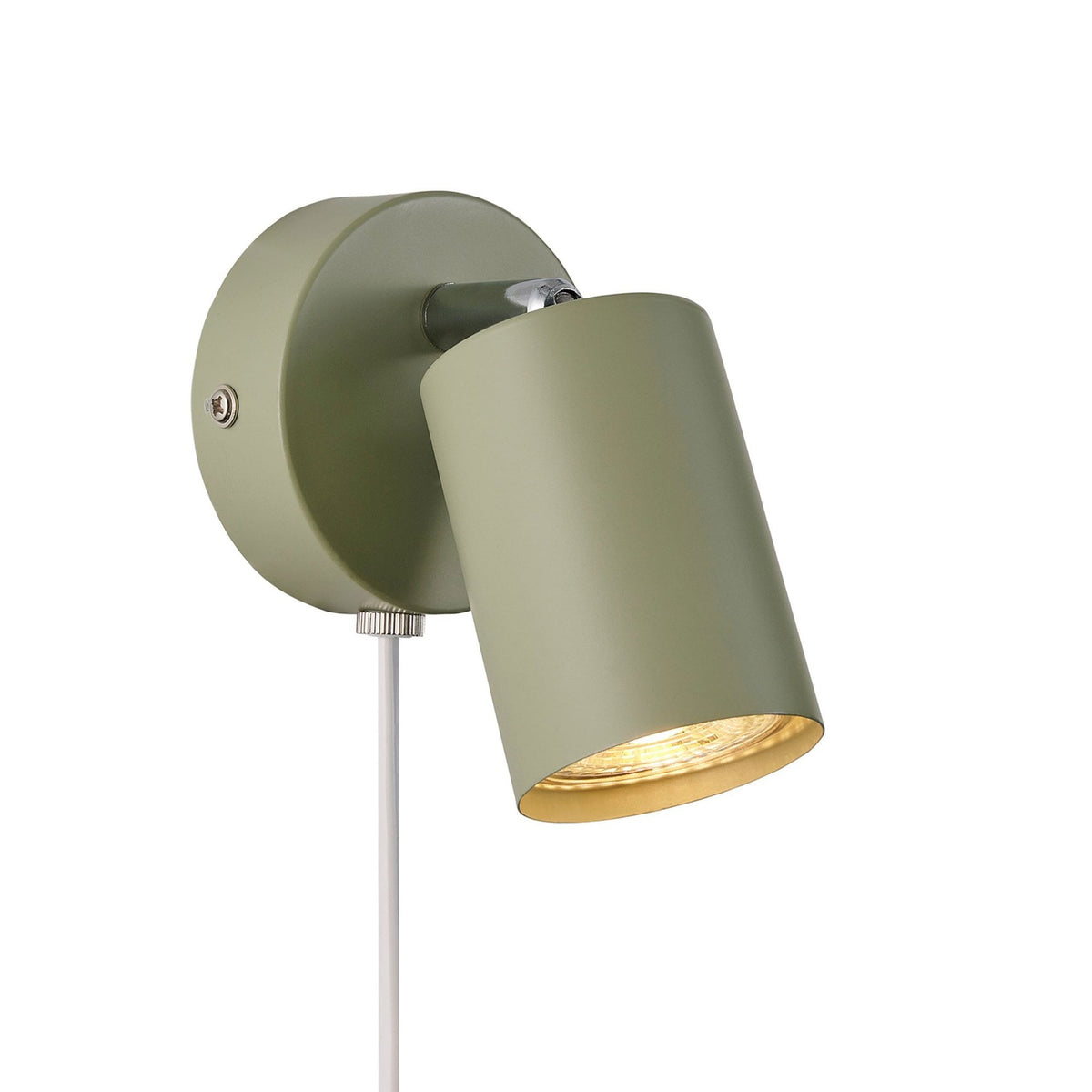 Explore Plugged Adjustable Wall Spotlight In Green