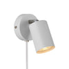 Explore Plugged Adjustable Wall Spotlight In White