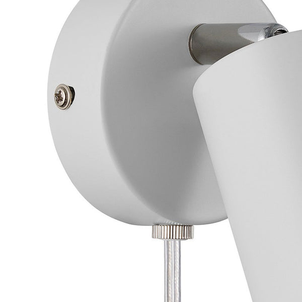 Explore Plugged Adjustable Wall Spotlight In White