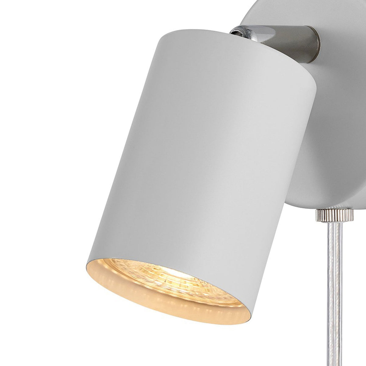 Explore Plugged Adjustable Wall Spotlight In White