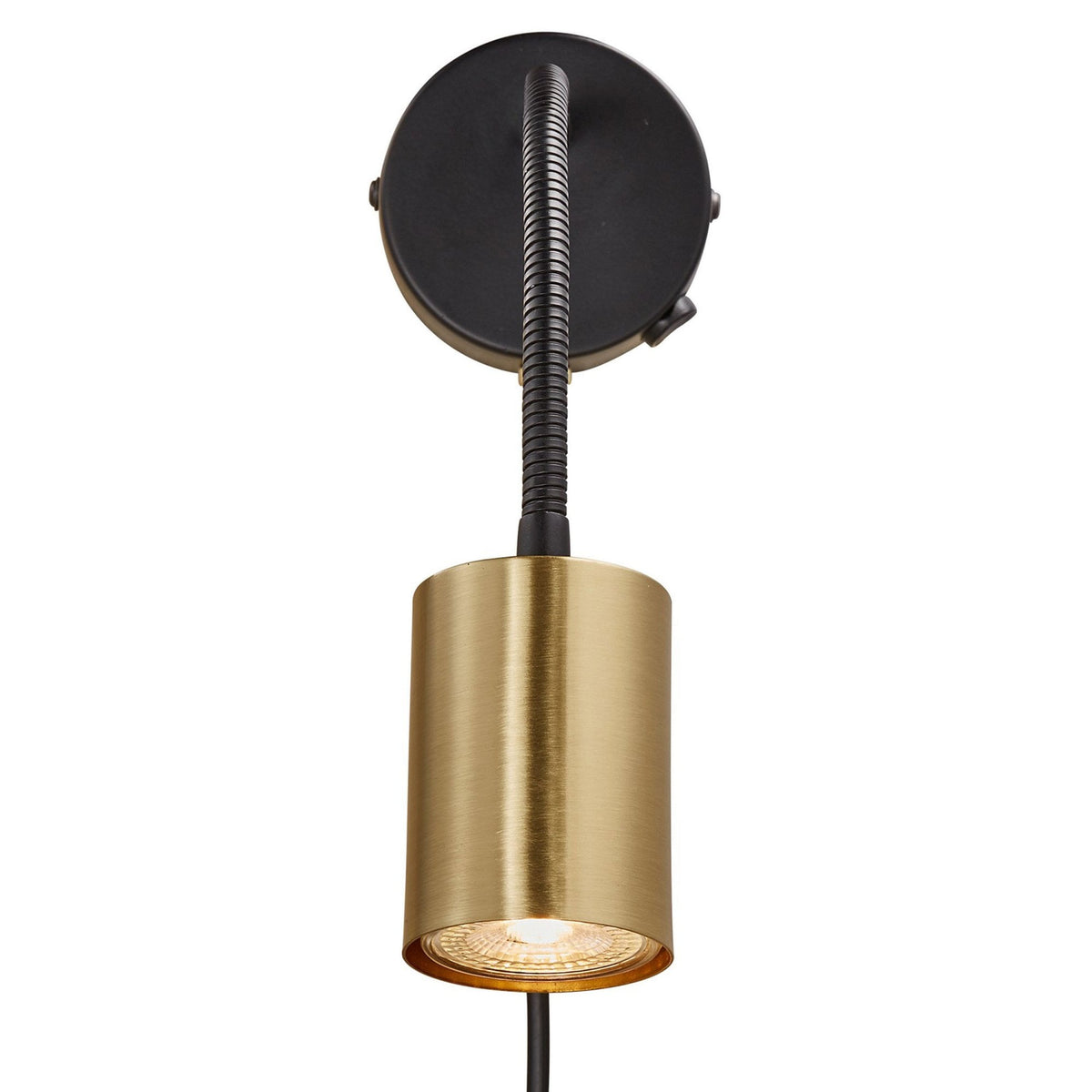 Explore Flex Plugged Reader Light In Black & Brass