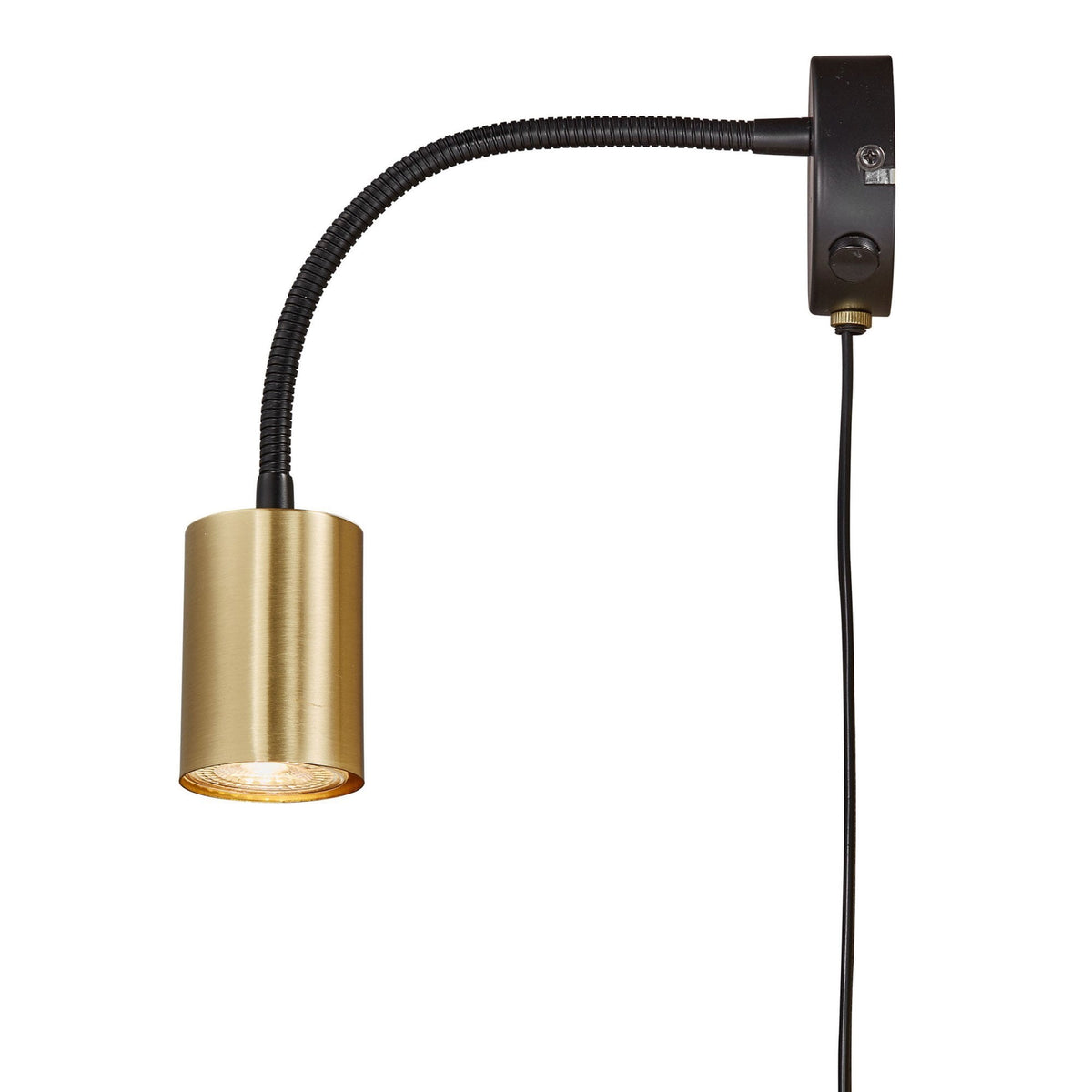 Explore Flex Plugged Reader Light In Black & Brass