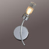 Markinch IP44 Right Wall Light in Chrome with Clear Tubular Glass Shade
