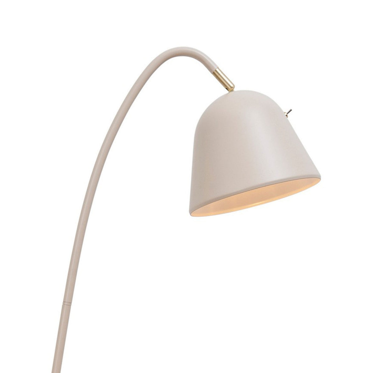 Fleur 24 Floor Lamp In Beige with Brass Detail