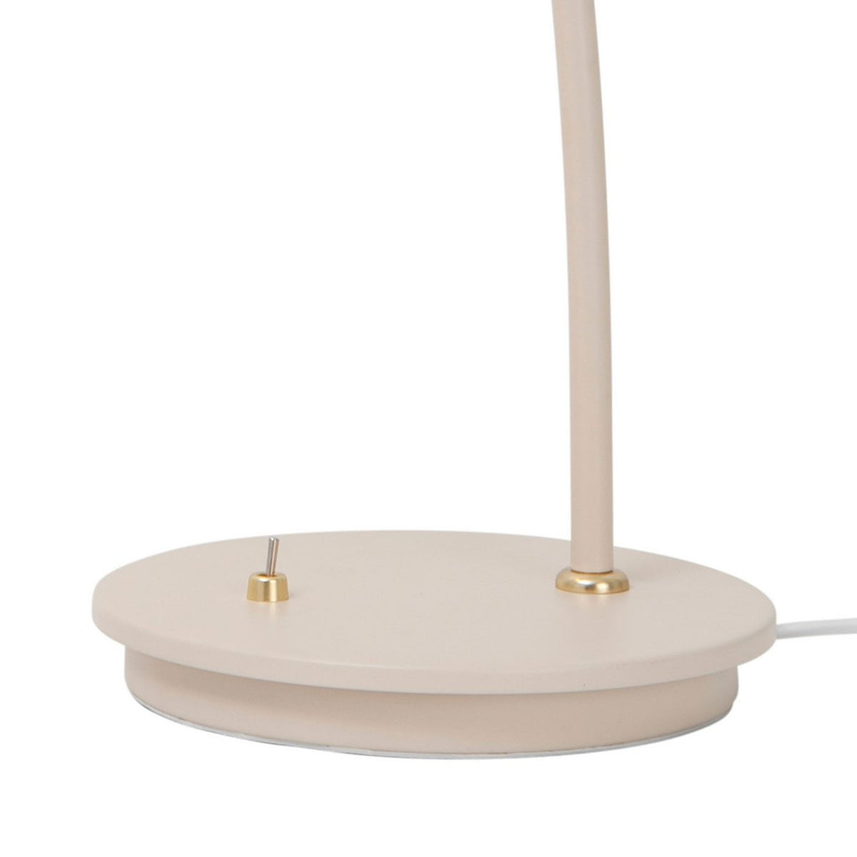 Fleur 24 Table Lamp In Beige with Brass Detail