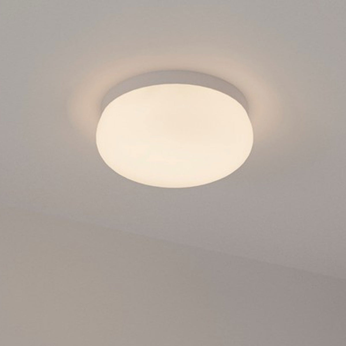 Foam IP44 Bathroom Ceiling Light in White with Opal Diffuser