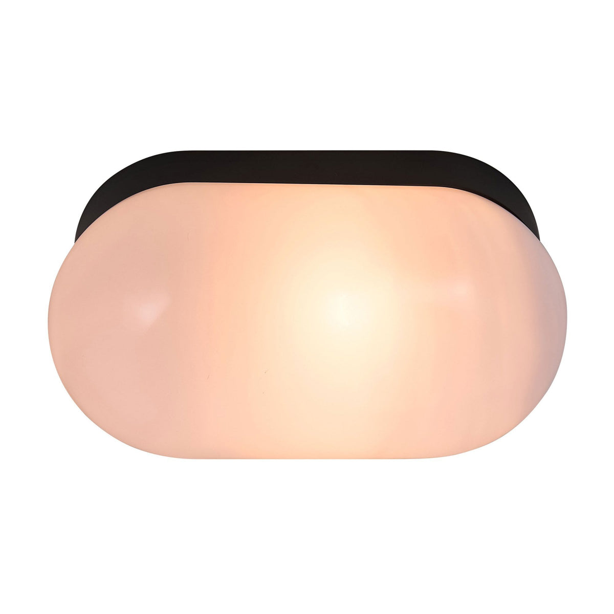 Foam IP44 Bathroom Wall Light in Black with Opal Diffuser