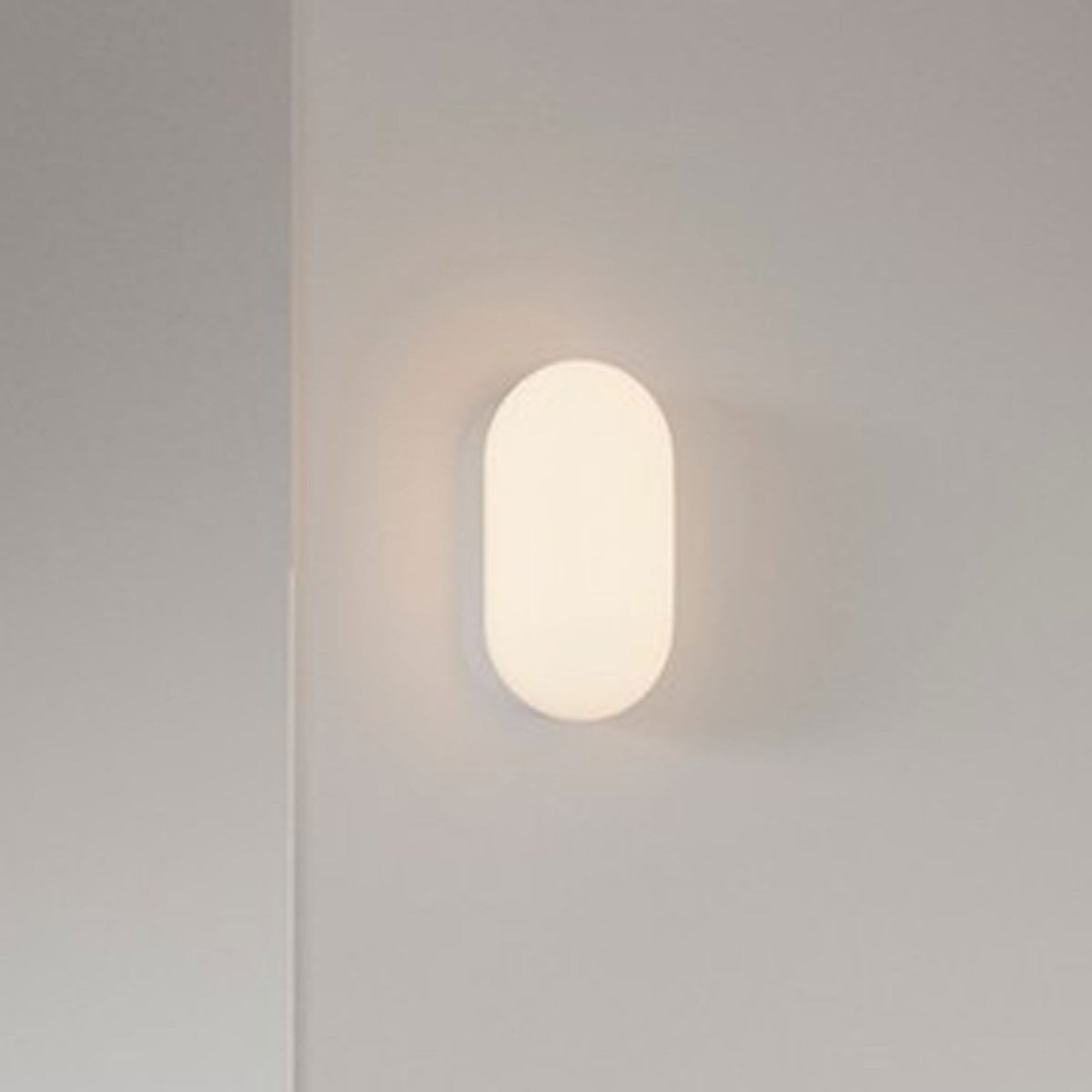 Foam IP44 Bathroom Wall Light in White with Opal Diffuser