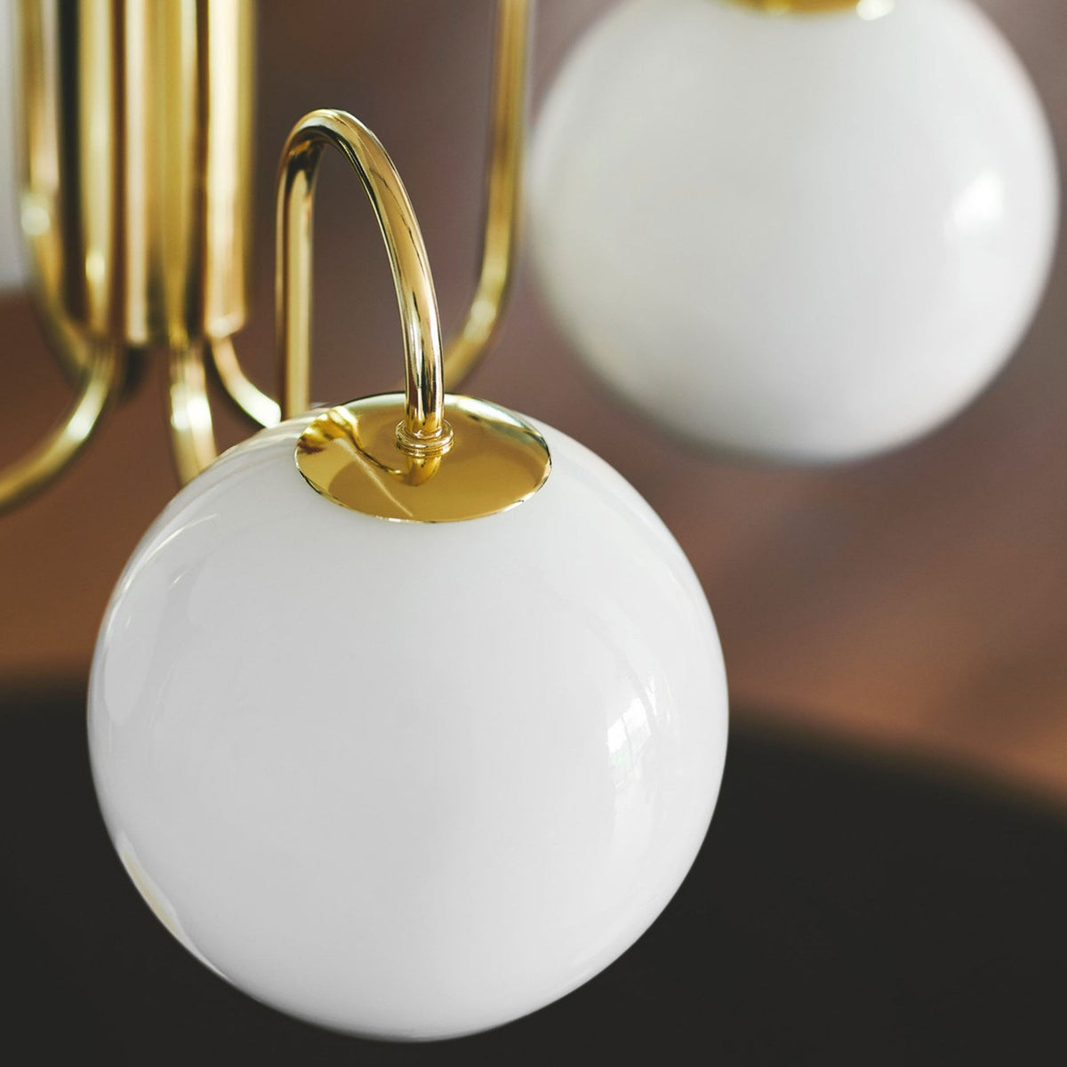 Franca 4 light Pendant In Brass with Opal Glass Diffuser