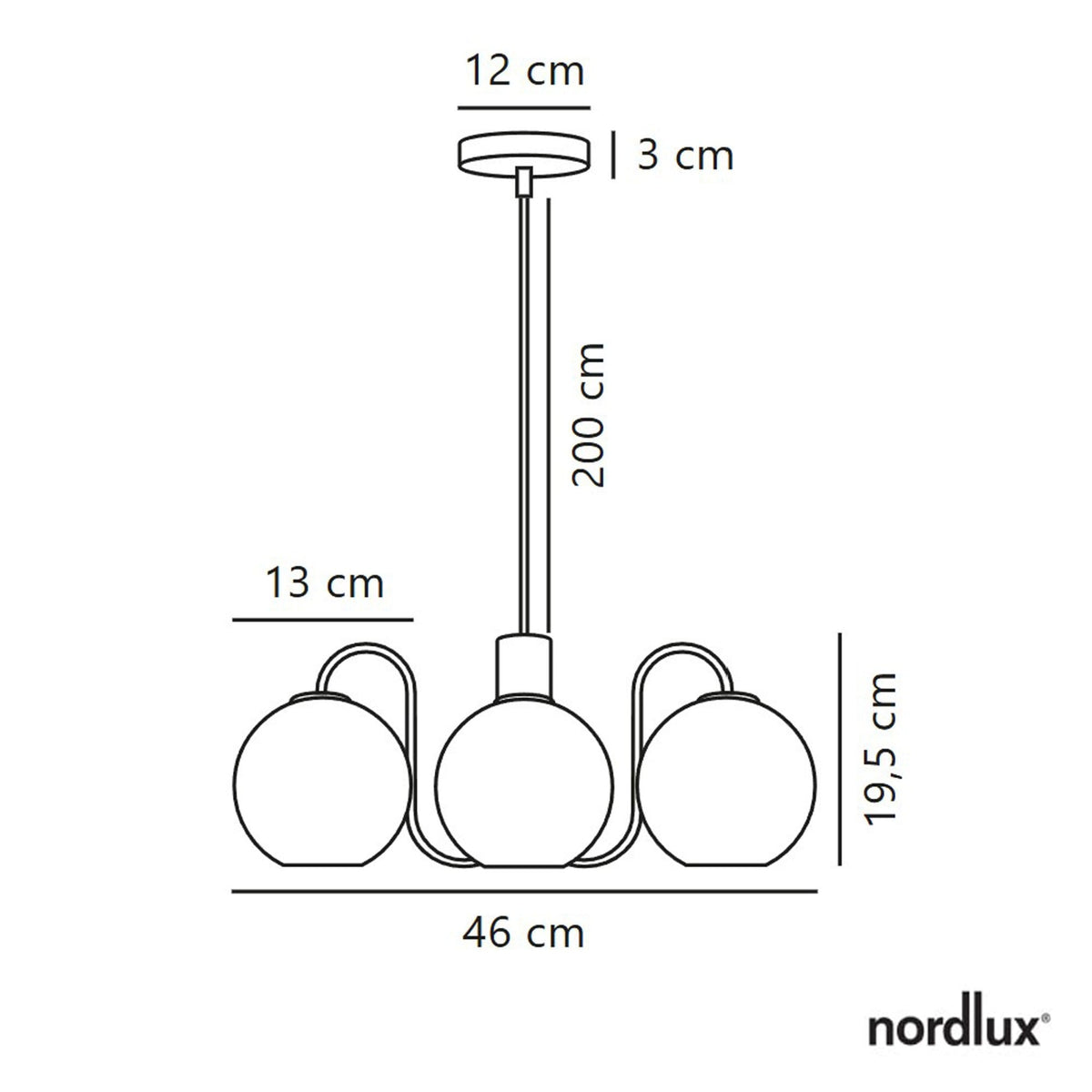 Franca 4 light Pendant In Brass with Opal Glass Diffuser