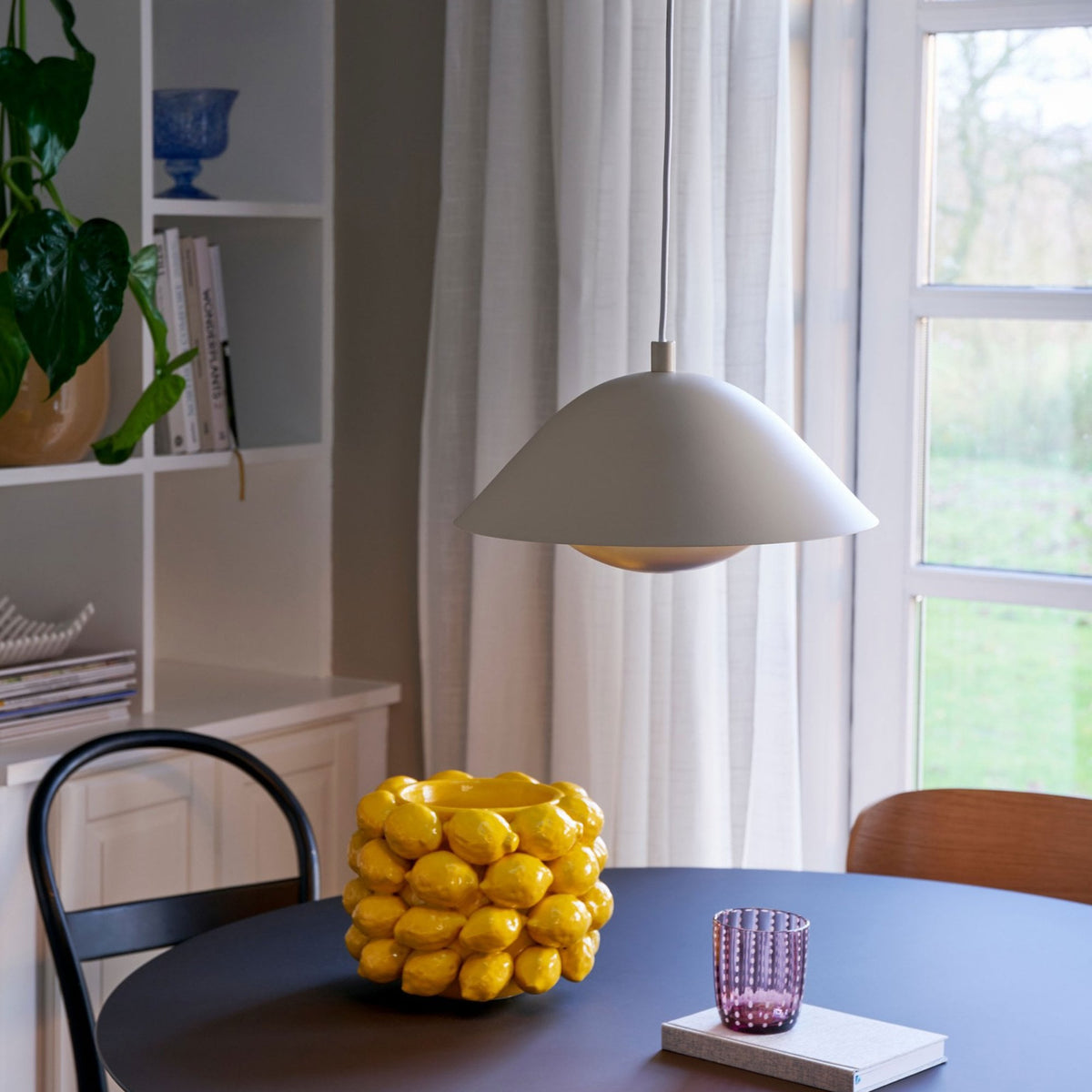 Freya 35 Contemporary Single Pendant In Beige