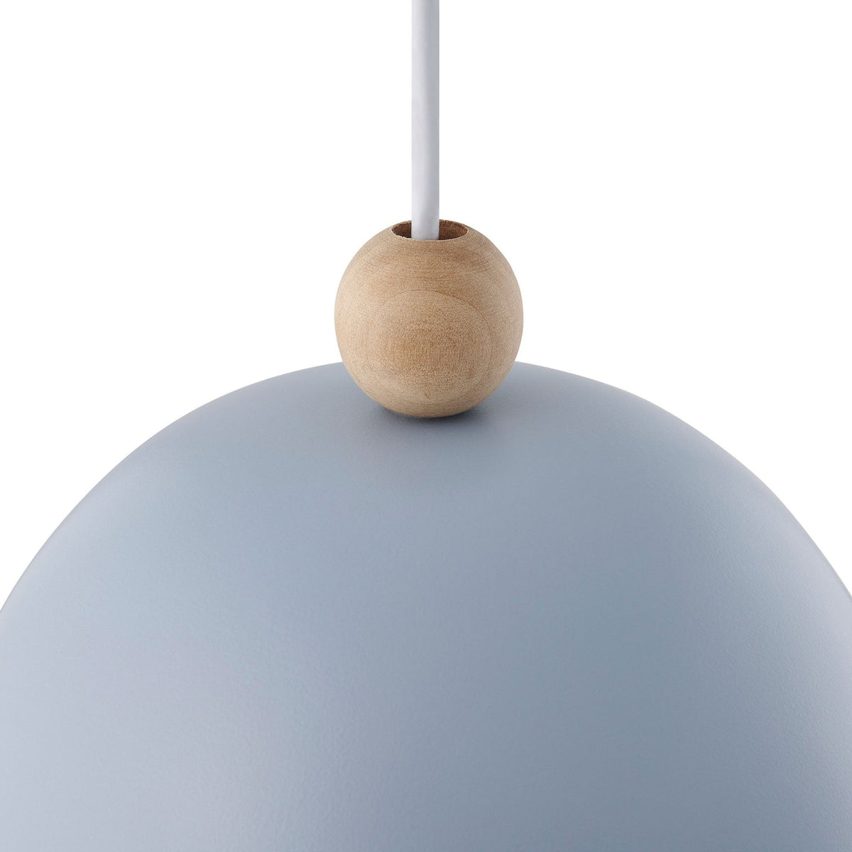 Gaston Nordic Single Pendant in Blue With Wood Detail