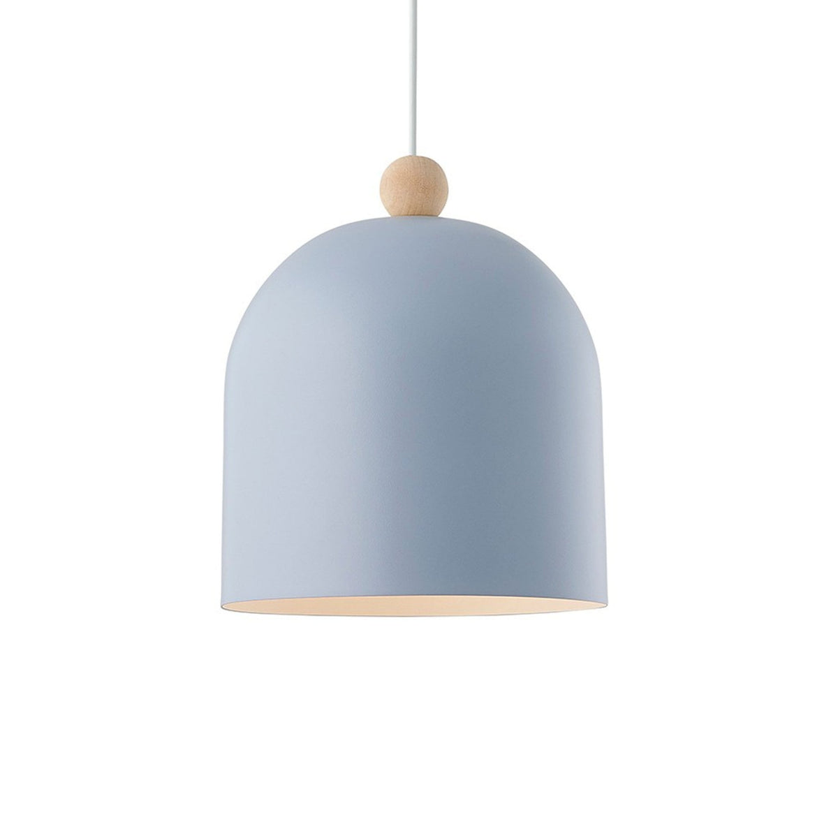 Gaston Nordic Single Pendant in Blue With Wood Detail