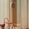 Gaston Nordic Single Pendant in Dusty Rose Pink With Wood Detail