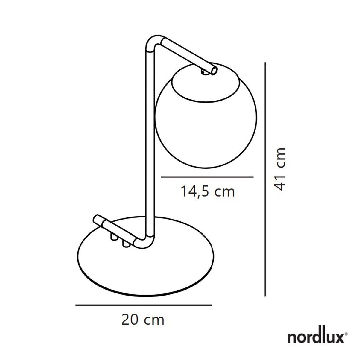 Grant Table Lamp in Brass With Opal Glass Shades