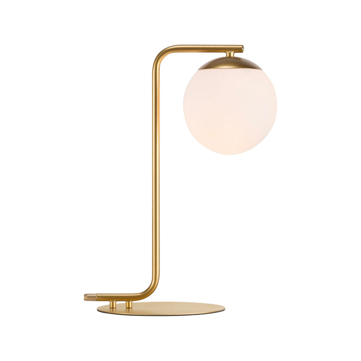 Grant Table Lamp in Brass With Opal Glass Shades