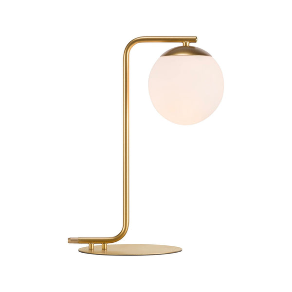 Grant Table Lamp in Brass With Opal Glass Shades