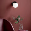 Grant Wall Light in Black With Opal Glass Shades