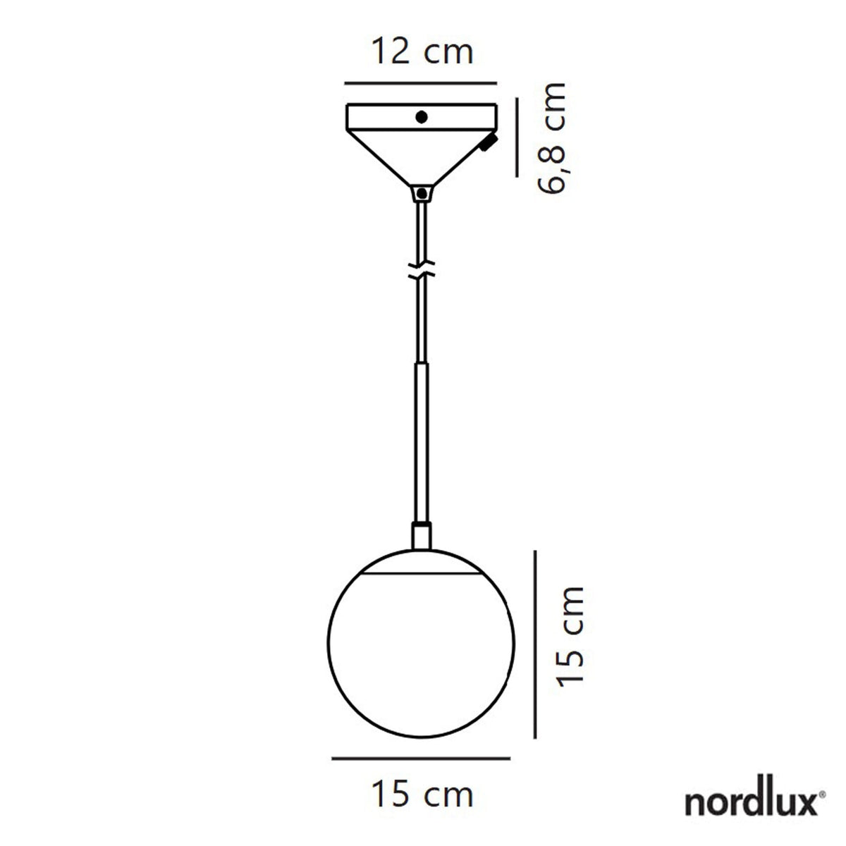 Grant 15 Single Pendant in Brass With Opal Glass Shade