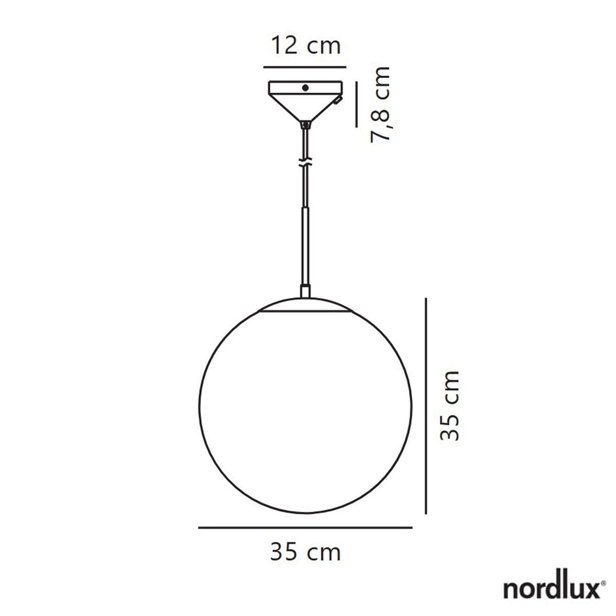 Grant 35 Single Pendant in Brass With Opal Glass Shade